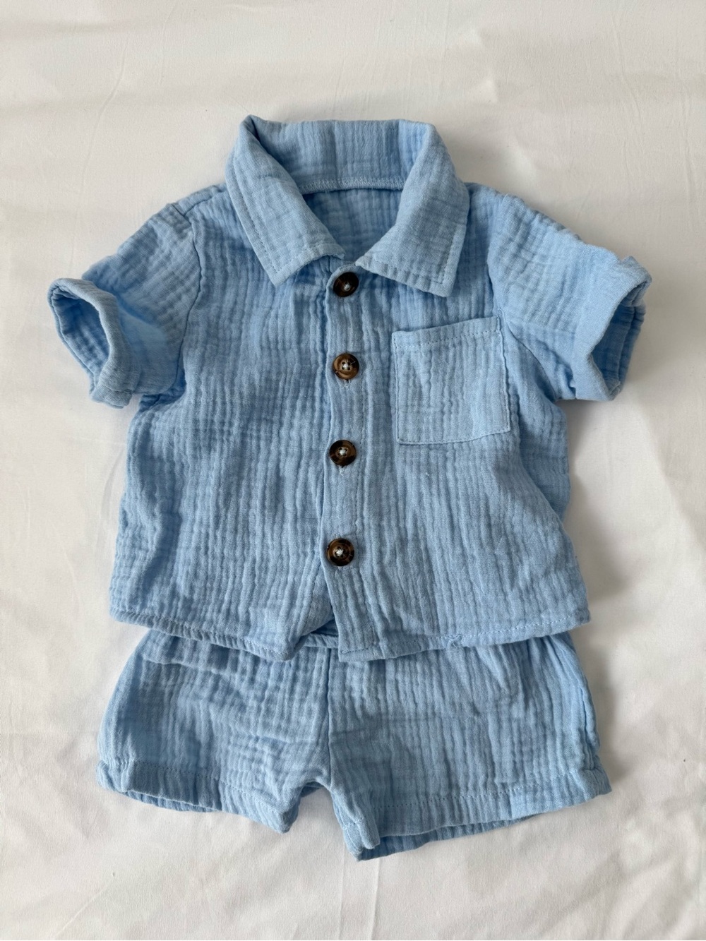 Muslin Light Blue 2-Piece Set